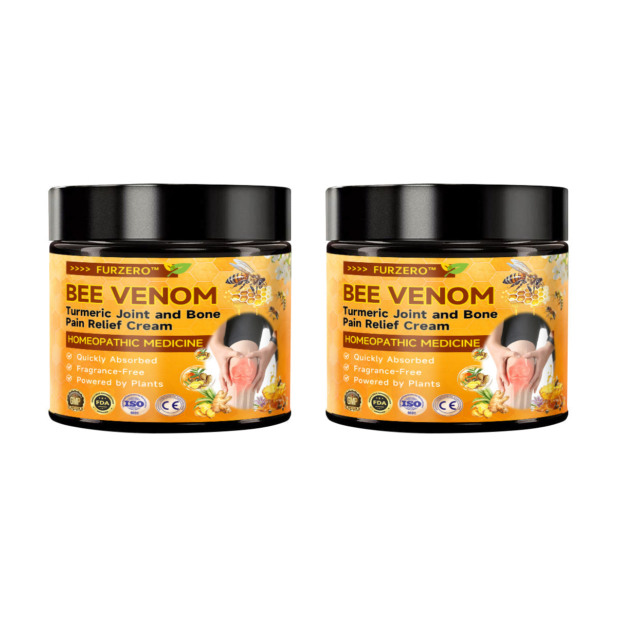 Furzero™🧊 Bee Venom & Turmeric Joint and Bone Pain Relief Cream (Specializes in Joint and Arthritis Pain & AAOS Recommends)