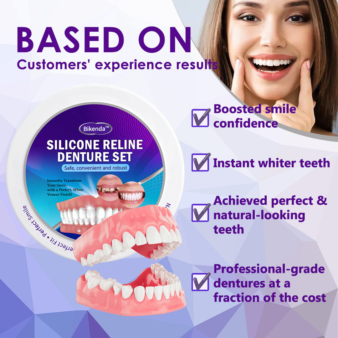 𝐁𝐢𝐤𝐞𝐧𝐝𝐚™🦄 🦄🦄Silicone Reline Denture Set (⏰ Limited Time Discount Last 30 Minutes ⏰)